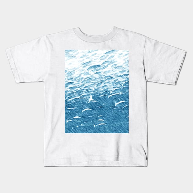 School of Fish Kids T-Shirt by Banyu_Urip